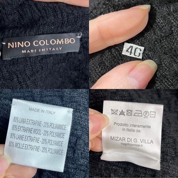 Nino Colombo Women's Size 40 Knit Wool Back Blazer Jacket Made in Italy - Picture 12 of 15